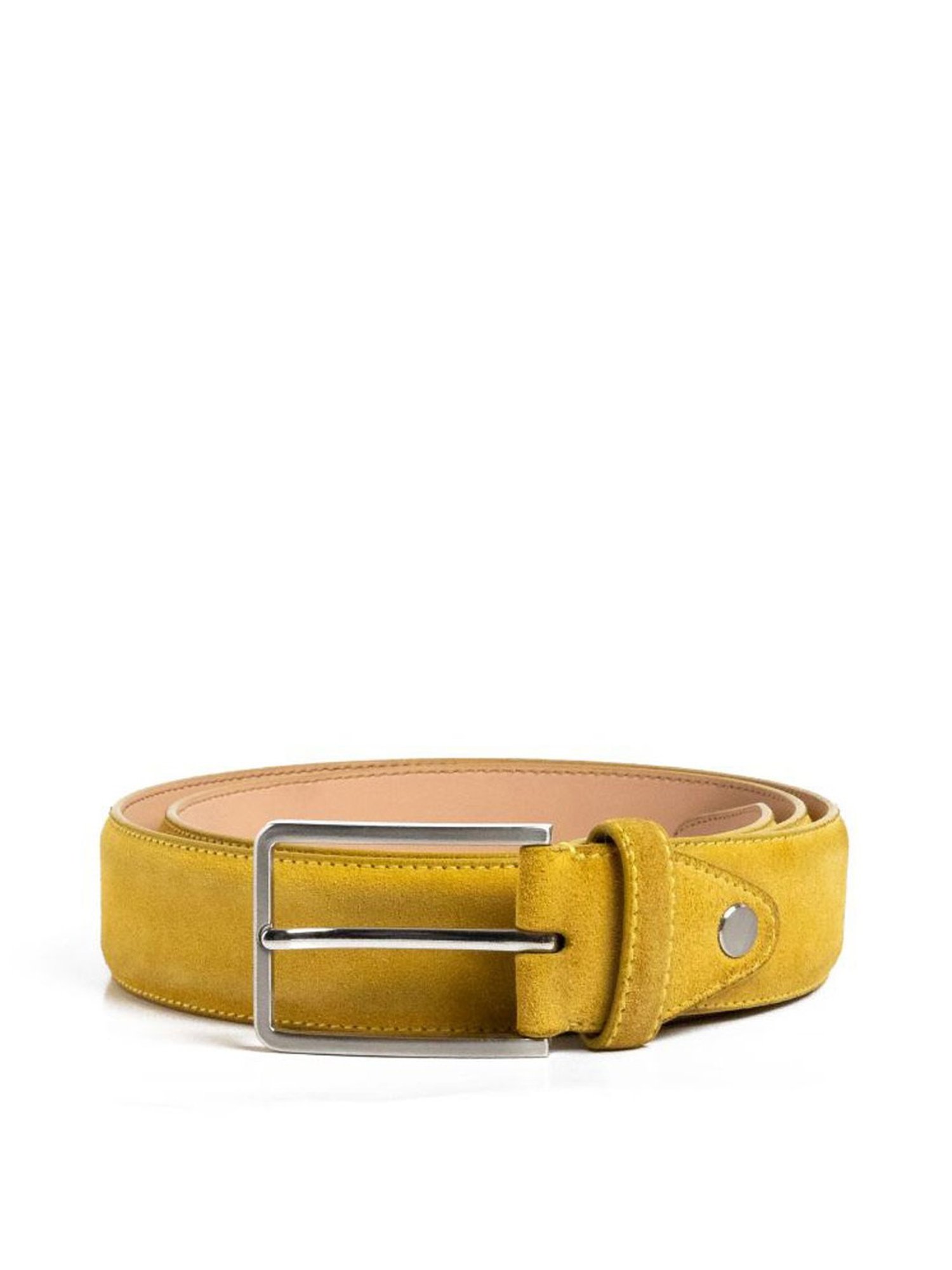 James Aston Valentino Suede Sulphur Leather Solid Waist Belt