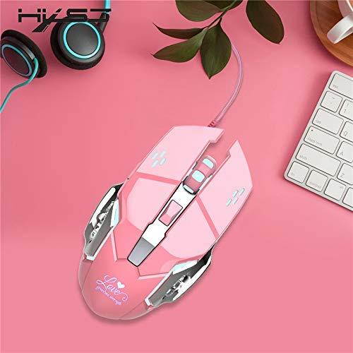 EVESKY DP-iot HOT-Hxsj X500 Lighted Wired Dame Mouse 6 Programmable Button Up to 3200dpi Gaming Mouse Mechanical Gamer Mouses Led Lighting