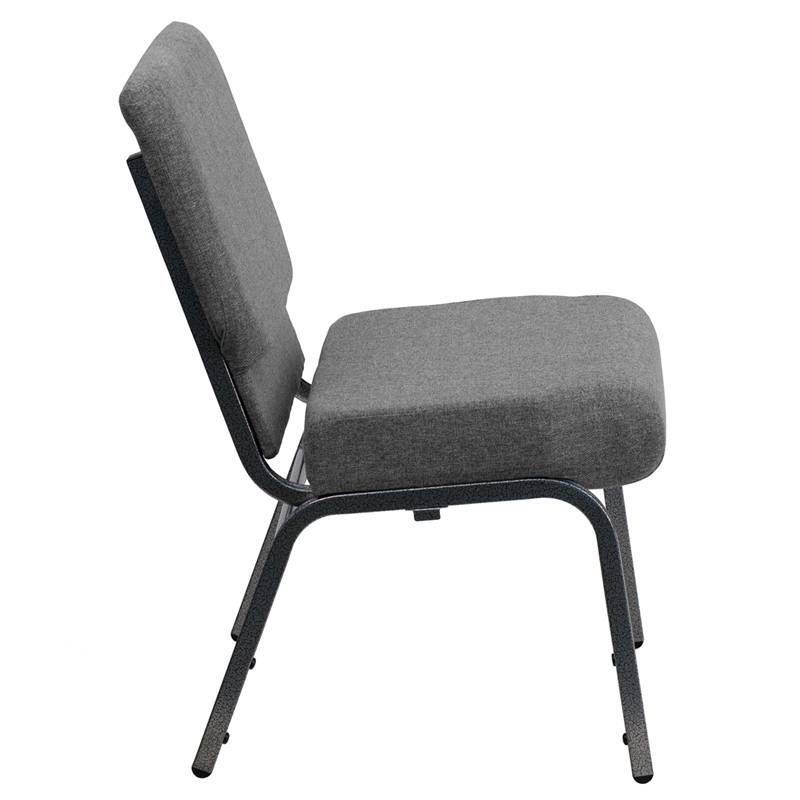 Fabric Church Chair Gray - Riverstone Furniture Collection