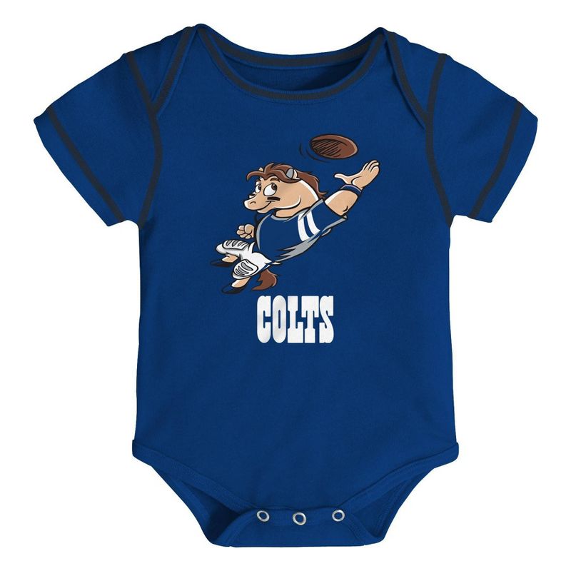 NFL Indianapolis Colts Baby Boys' Newest Fan 3pk Bodysuit Set - 3-6M