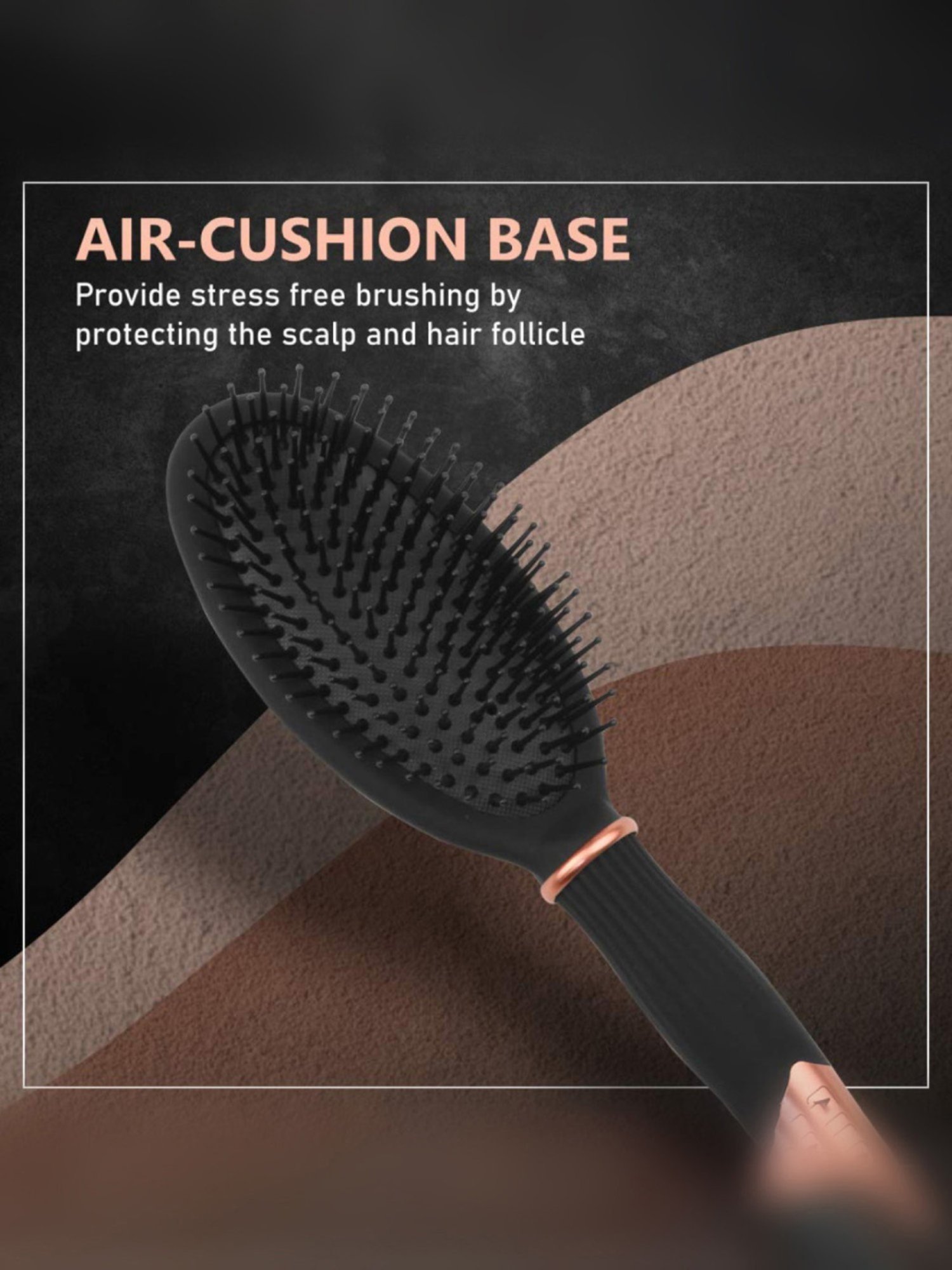 Wahl Oval Paddle Hair Brush (Black/Rose Gold)