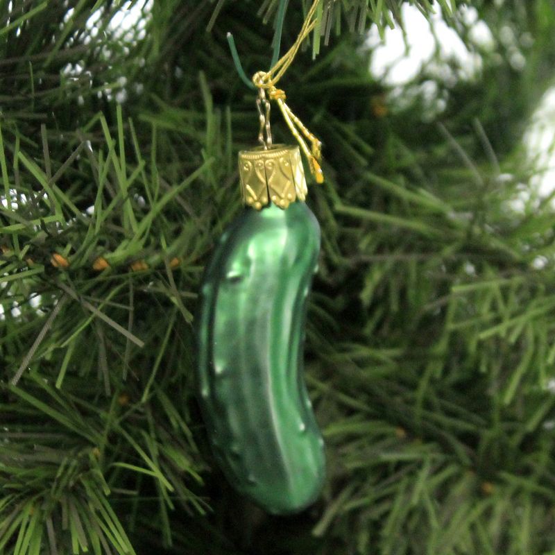Inge Glas 2.75" Gurke Legend Of Pickle Gift Giving Game  -  Tree Ornaments