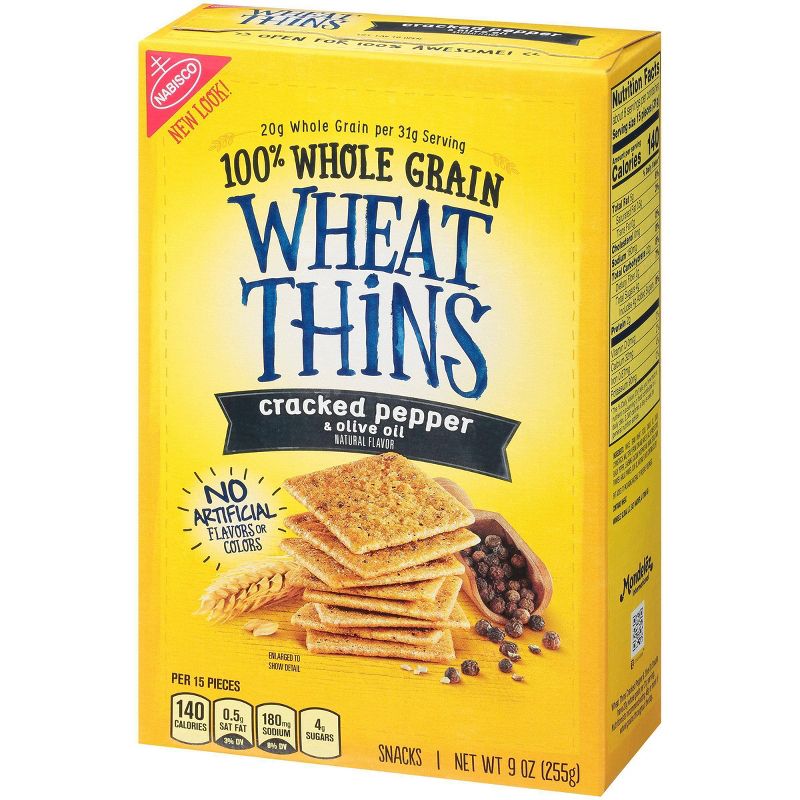 Wheat Thins Cracked Pepper & Olive Oil Crackers - 9oz