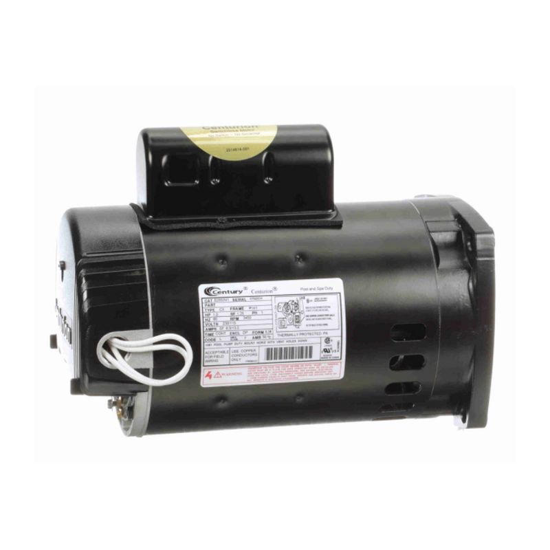 Century B2853V1 1.0 Horsepower 3450 RPM Stainless Steel Single Phase Pool Pump Motor with P56Y Square Flange for Inground or Above Ground Pools