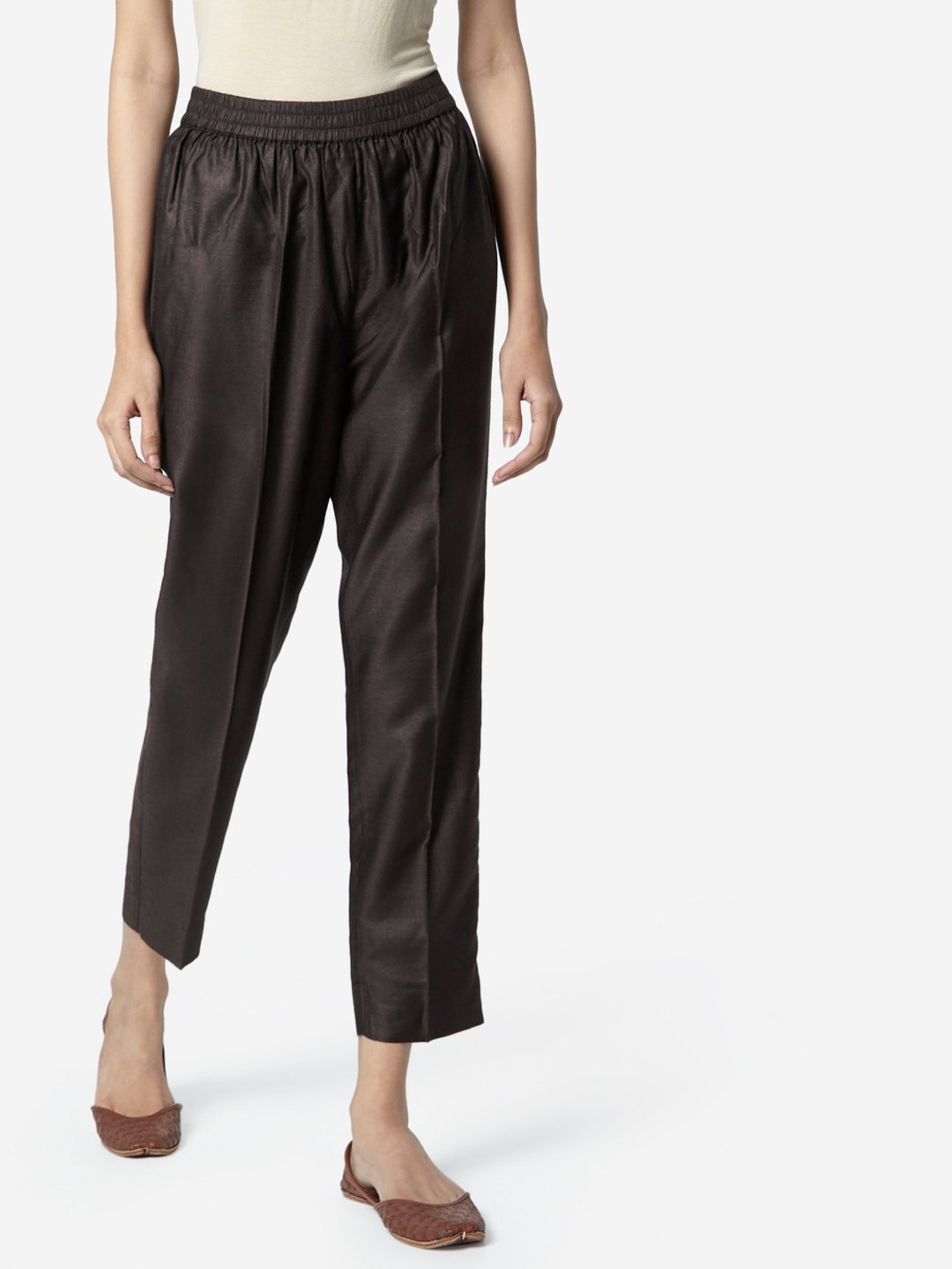 Zuba by Westside Dark Grey Slim Fit Ethnic Pants