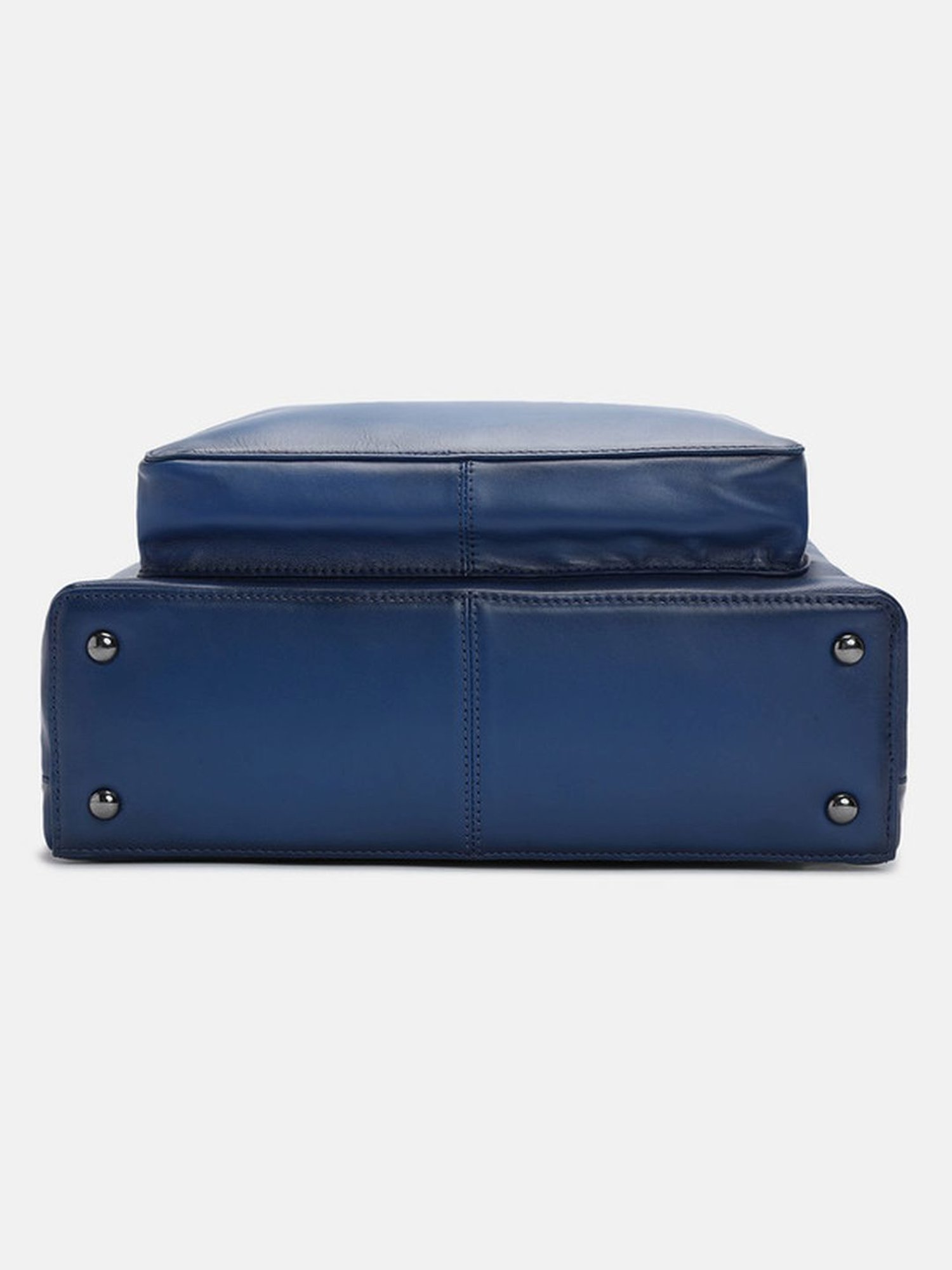 BAGATT Solofra Blue Leather Solid Backpack