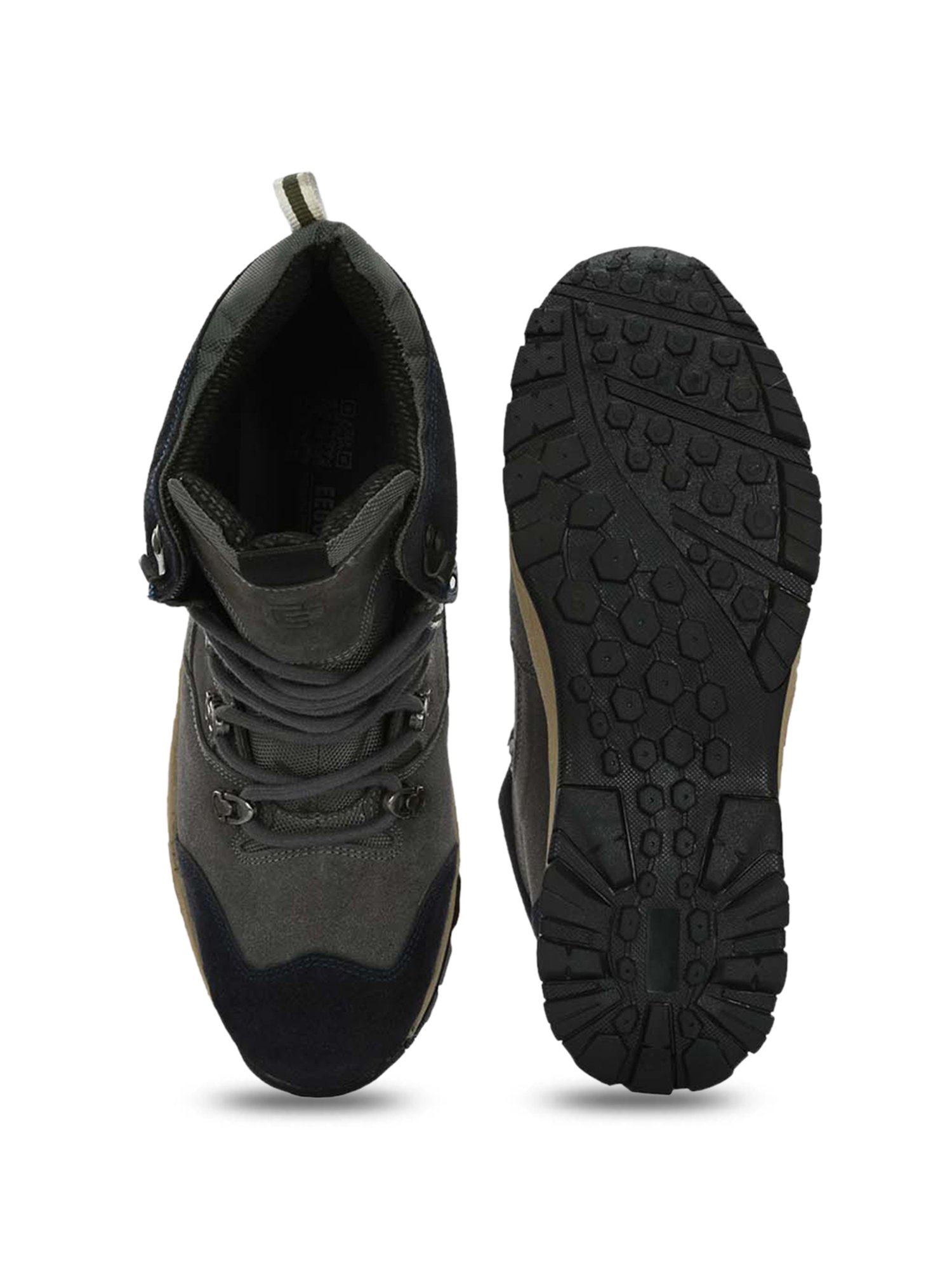 Eego Italy Men's Grey & Black Outdoor Shoes