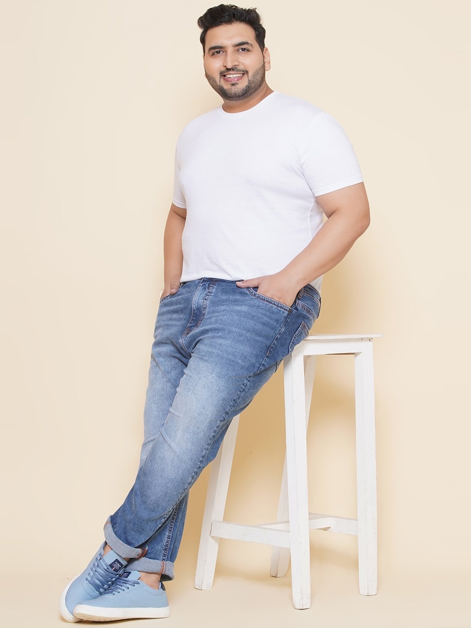 John Pride Blue Regular Fit Jeans