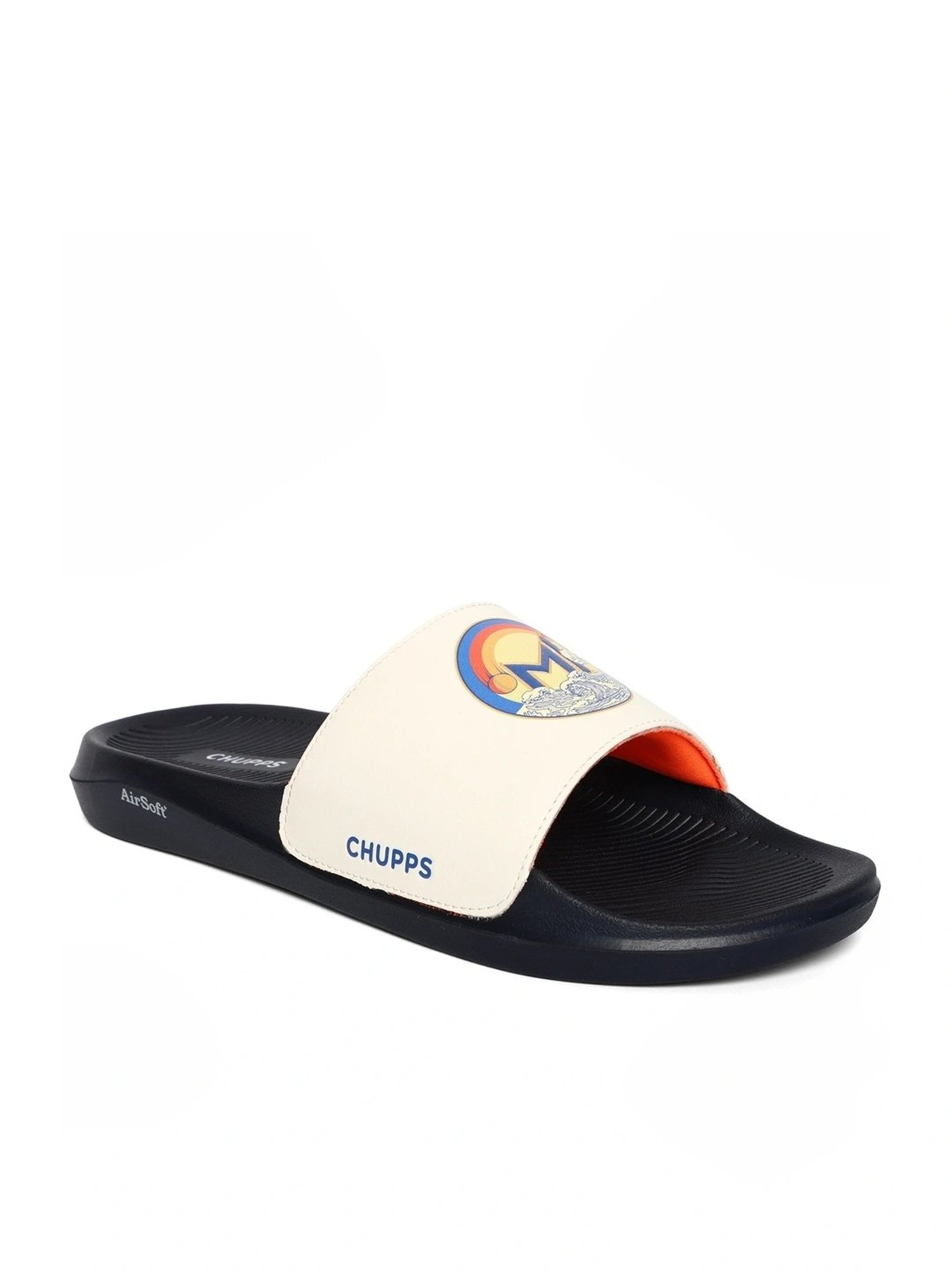 Chupps Men's Mumbai Indians White Slides