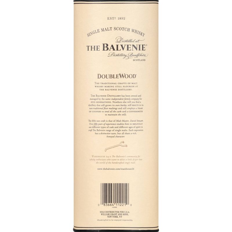 Balvenie Doublewood Single Malt Scotch Whisky - 750ml Bottle