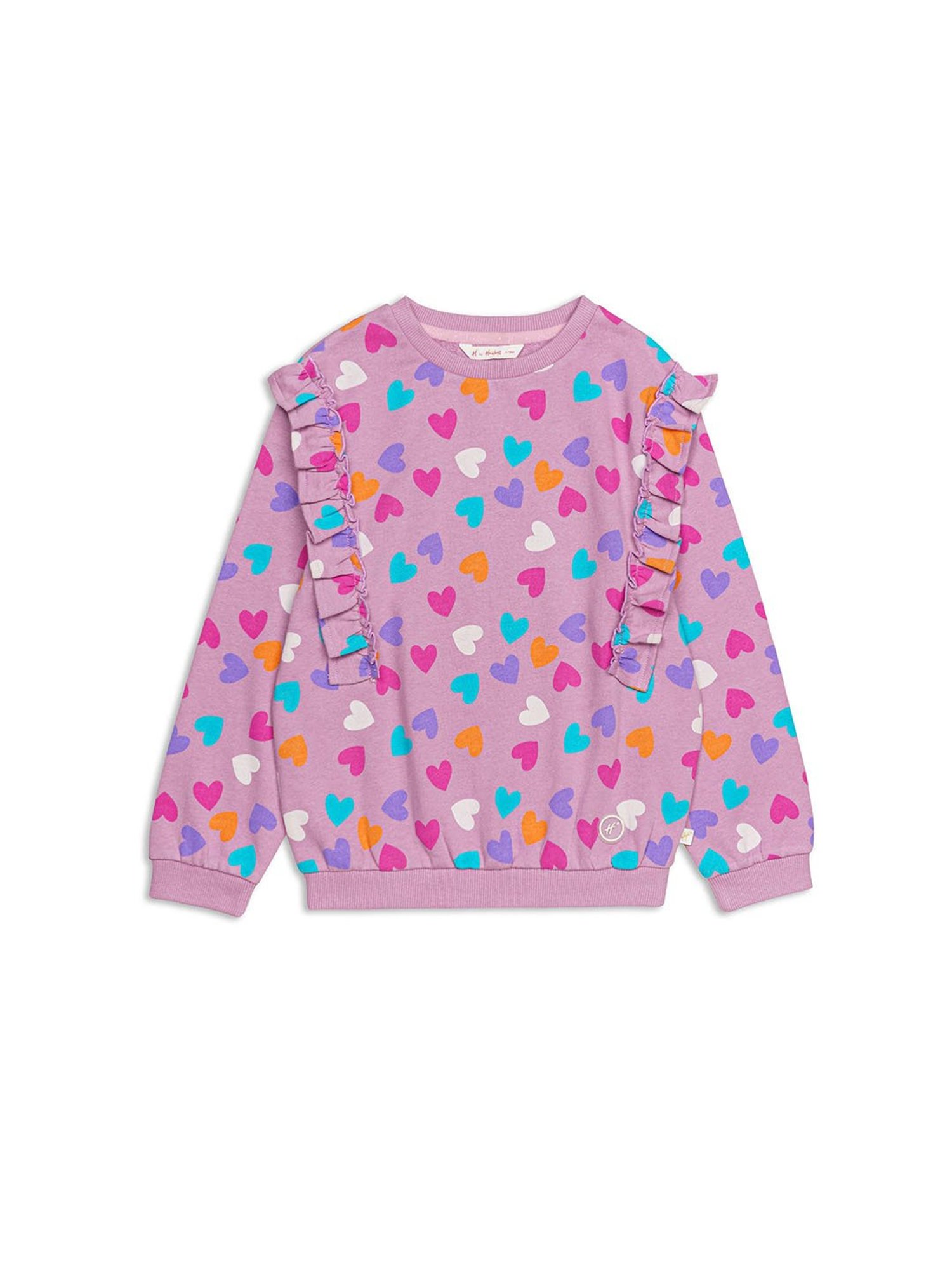 H by Hamleys Girls Pink Printed Full Sleeves Sweatshirt