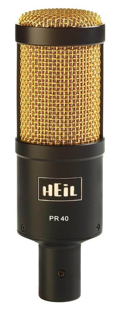 Heil Sound PR40 Large Diameter Dynamic Cardioid Studio Microphone, Black Body