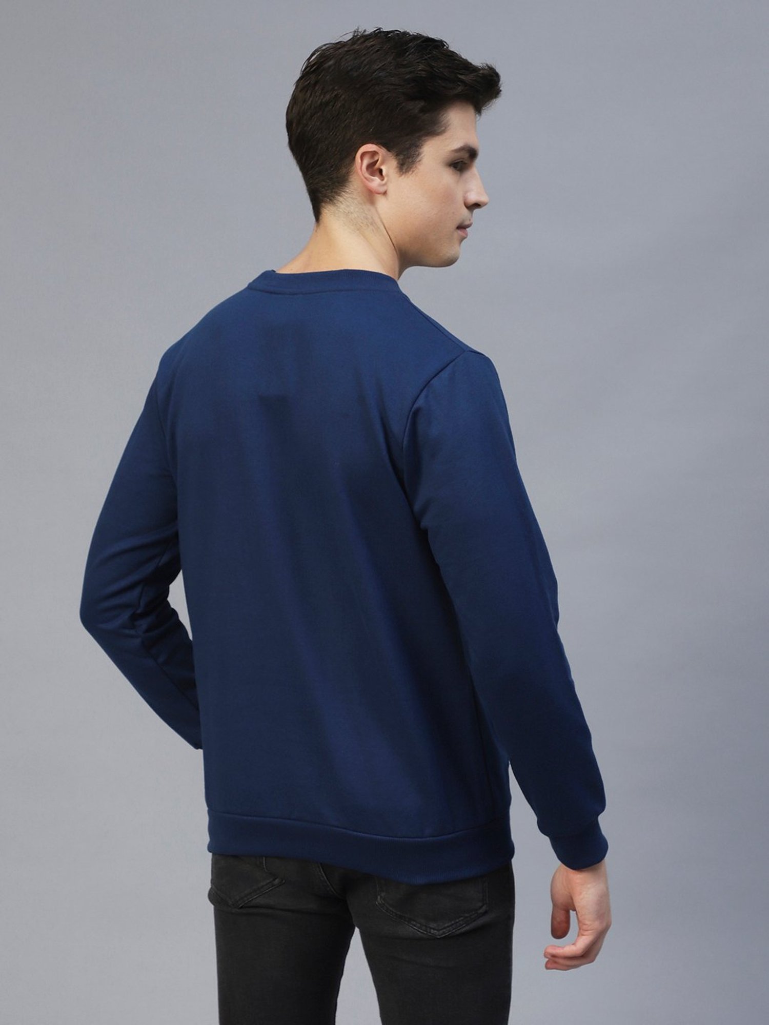 Forca Black Regular Fit Printed Sweatshirt