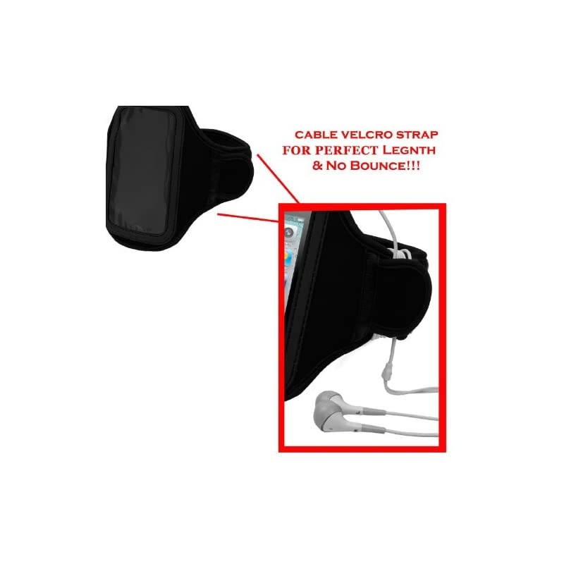 Workout Water Resistant Neoprene Armband Removable Hook and Look Strap and Key Slot Black for BLU Dash L3 Advance 40 L3 Vivo 5 Mini Tank Xtreme 40 24