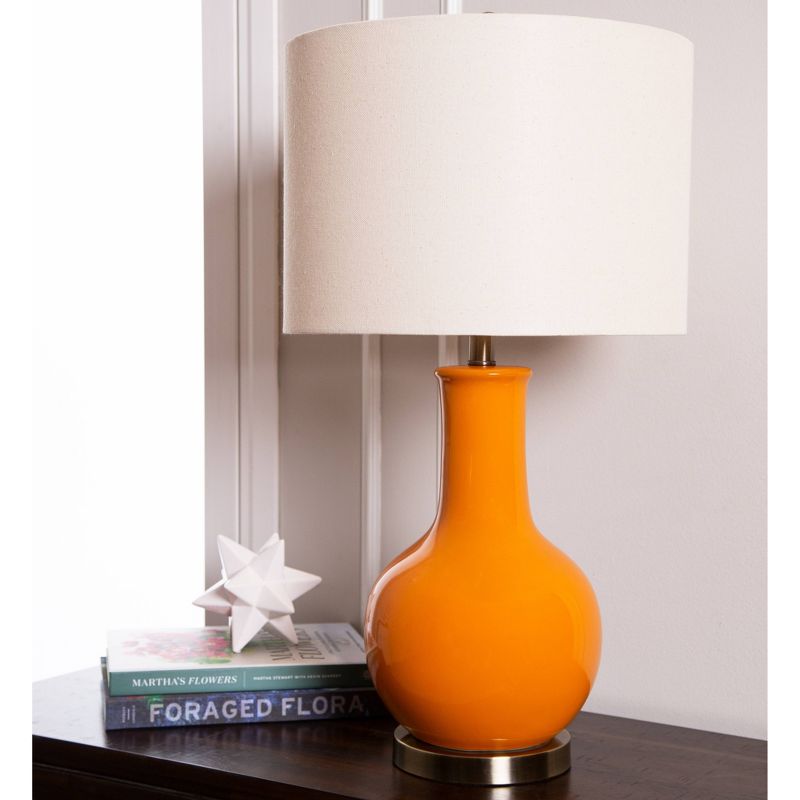 Maybury Ceramic Table Lamp Orange  - Abbyson Living
