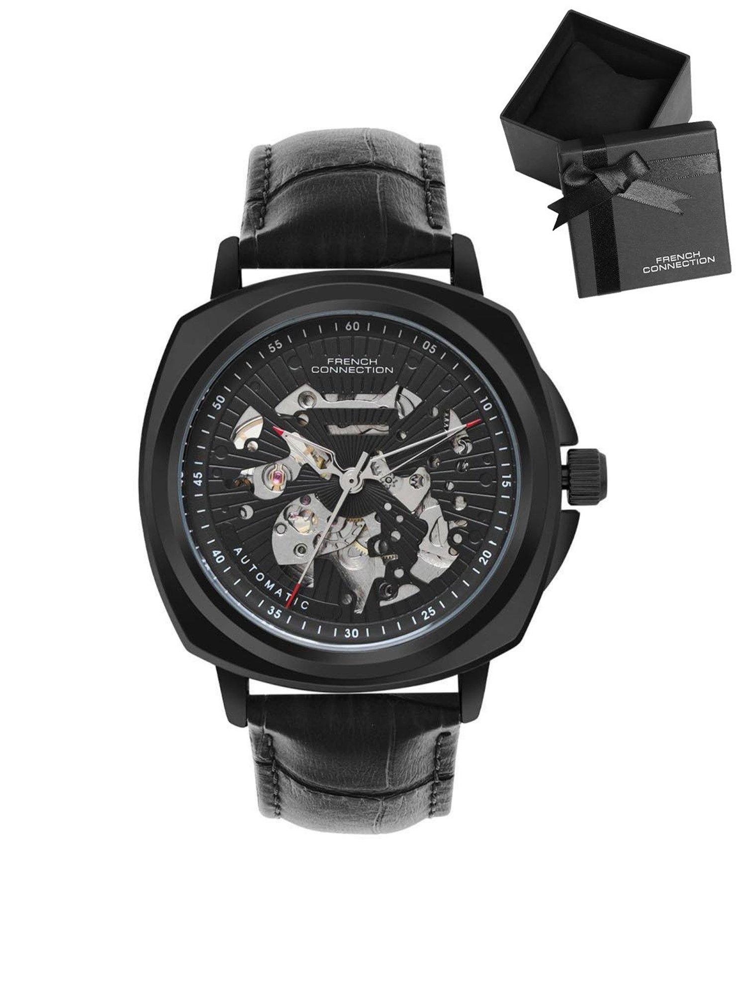 French Connection Automatic Skeleton Watch for Men