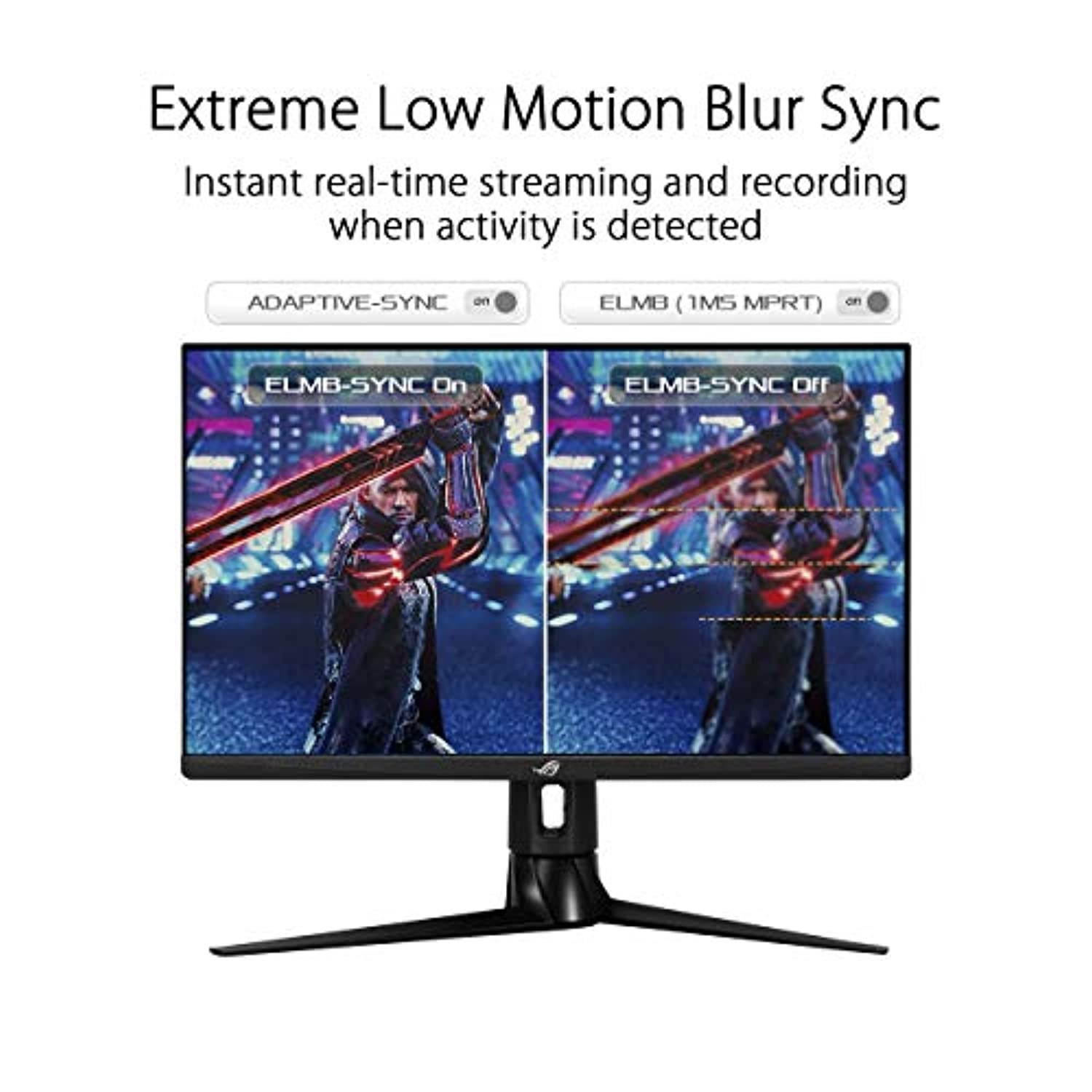 ASUS ROG Strix XG27AQ 27? HDR Gaming Monitor, 1440P WQHD (2560 x 1440), Fast IPS, 170Hz, 1ms, G-SYNC Compatible, Extreme Low Motion Blur Sync, Eye Care, HDMI DisplayPort USB 3.0 Hub, DisplayH (XG27AQ)