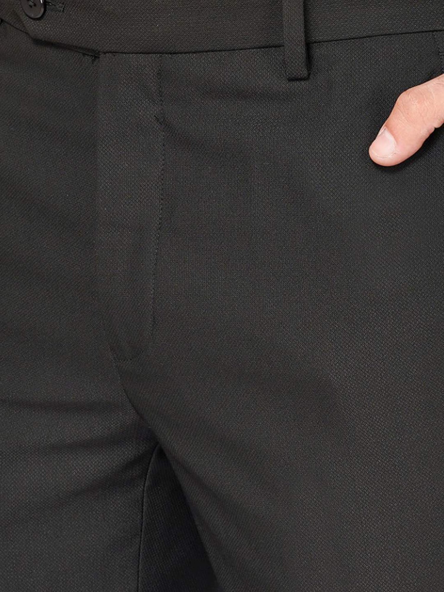 Byford by Pantaloons Black Slim Fit Trousers