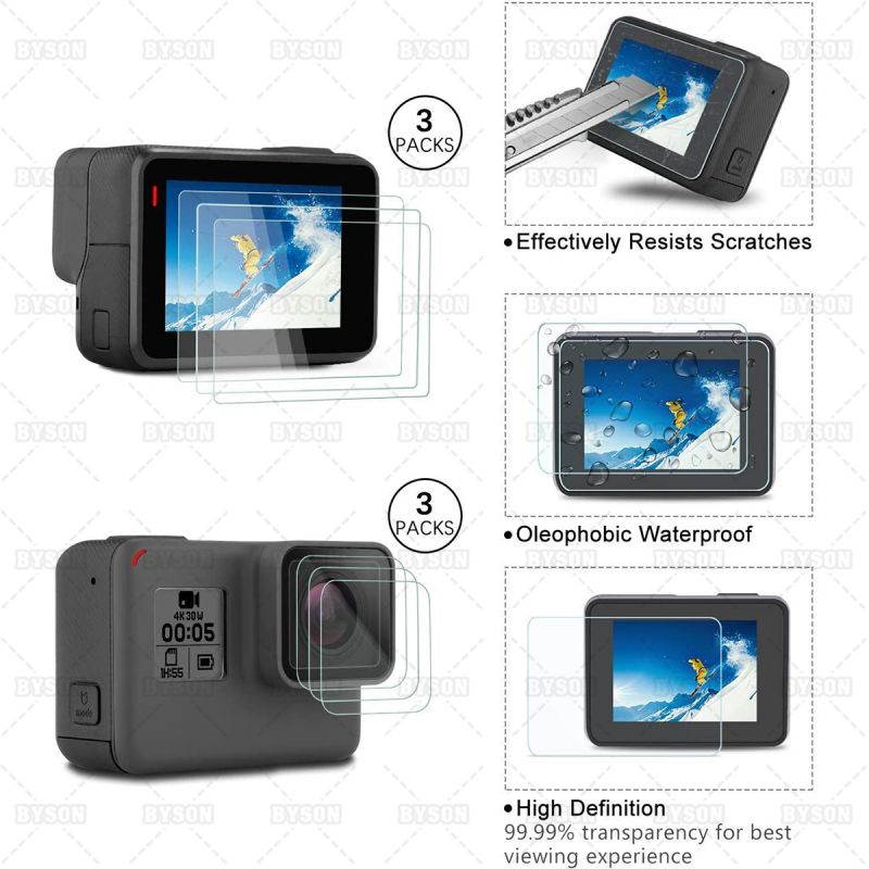 Ackmioxy Accessories Compatible with GoPro Hero 7 Black / Hero 6 Black / Hero 5 Black Starter Kit Travel Case + Housing Case + Screen Protector + Lens Cover + Silicone Cover for Go Pro Hero7 Hero6 Her