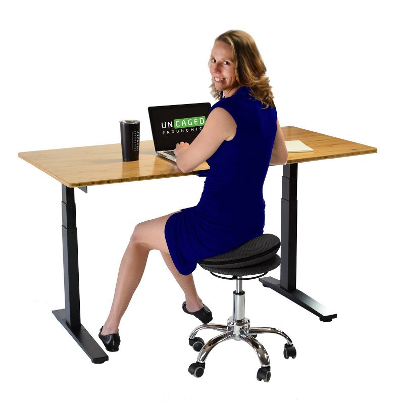 Wobble Stool Air Adjustable Office Chair Black - Uncaged Ergonomics