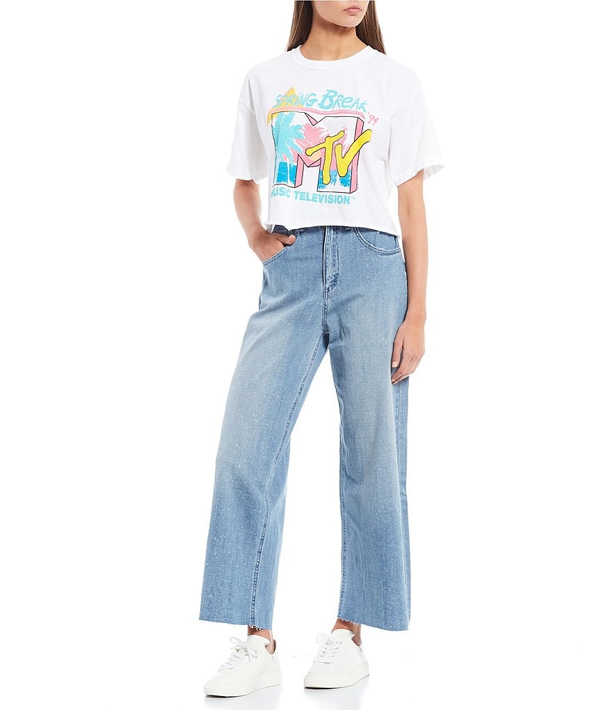 Celebrity Pink Destructed Cropped Skinny Jeans