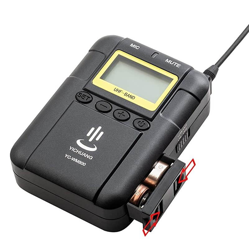 Lavalier Microphone System, YC-WM600 100 Channels UHF Microphone System Includes Portable Receiver, Bodypack Transmitter (328-Foot Range)