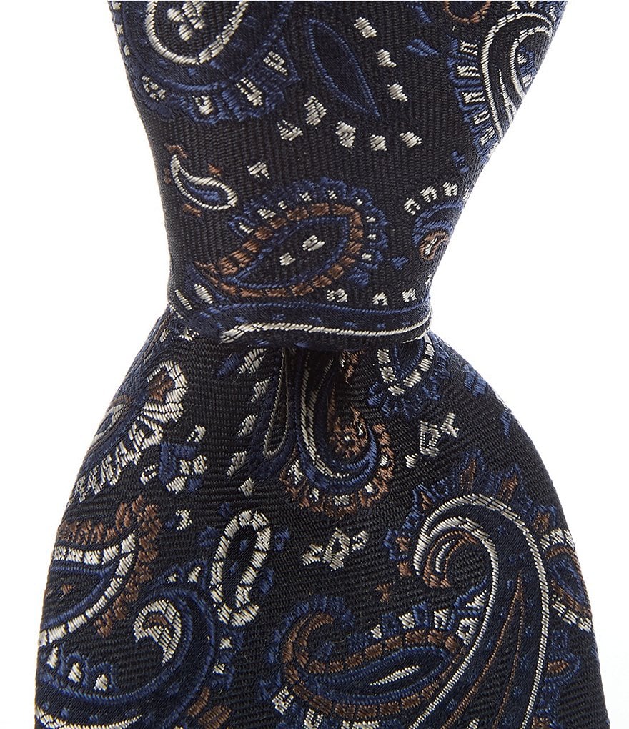 Cremieux Reeves Paisley Traditional 3 1/4#double; Silk Tie