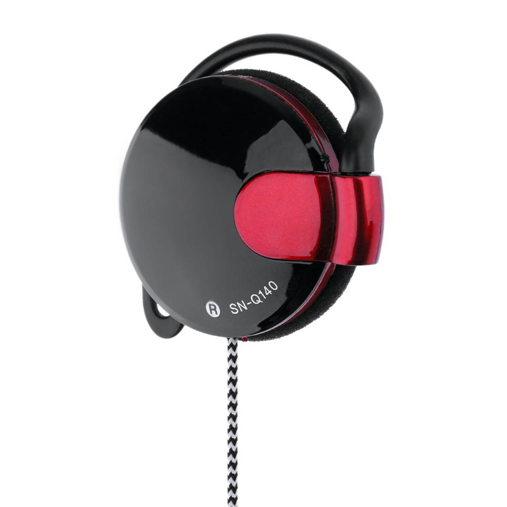 3.5mm Wired Gaming Headset On-Ear Sports Headphones Ear-hook Music Earphones w/ Microphone In-line Control for Smartphones Tablet Laptop Desktop PC