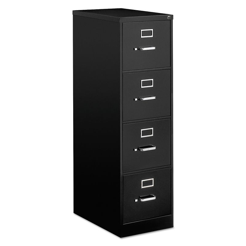OIF Four-Drawer Economy Vertical File Letter 15w x 26 1/2d x 52h Black VF1552BL