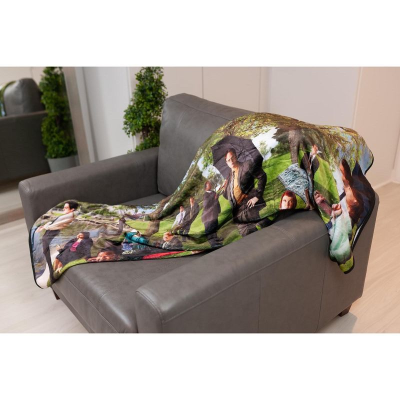 Surreal Entertainment The Office Sunday Afternoon Art Style Fleece Throw Blanket | 60 x 45 Inches