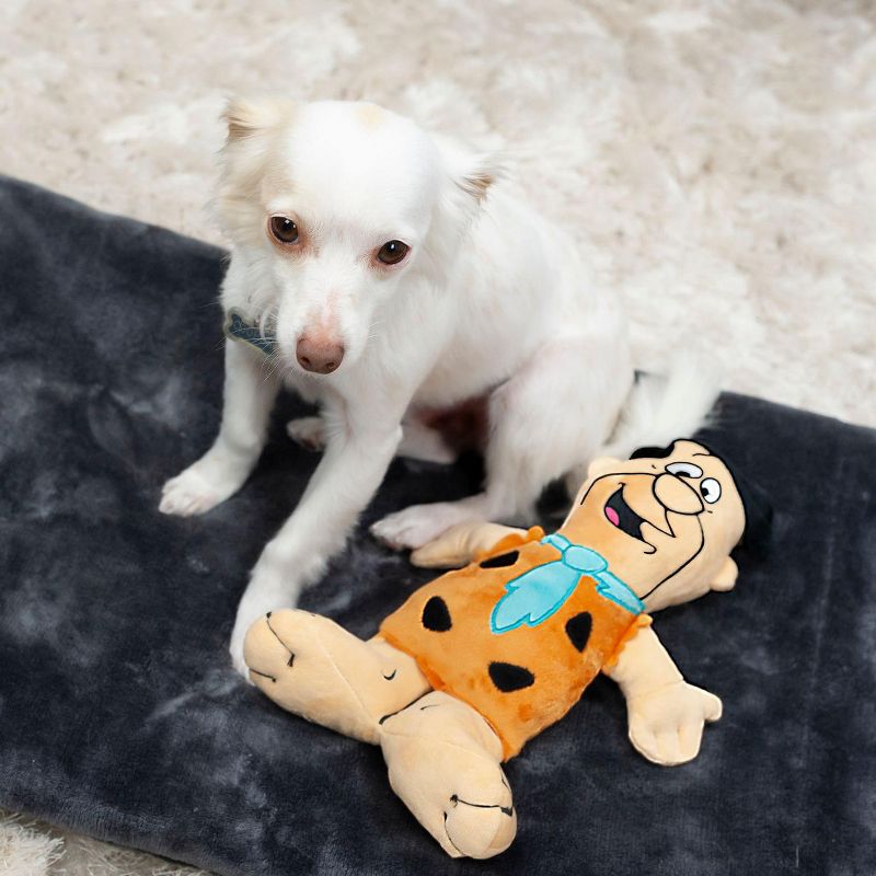 Crowded Coop, LLC The Flintstones Fred Flintstone 12" Plush Dog Toy