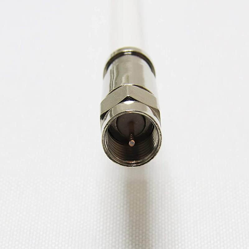 White 20ft RG6 Coaxial Cable with 2pcs Free F Connector for Televisions Satellite Receivers 20ft White