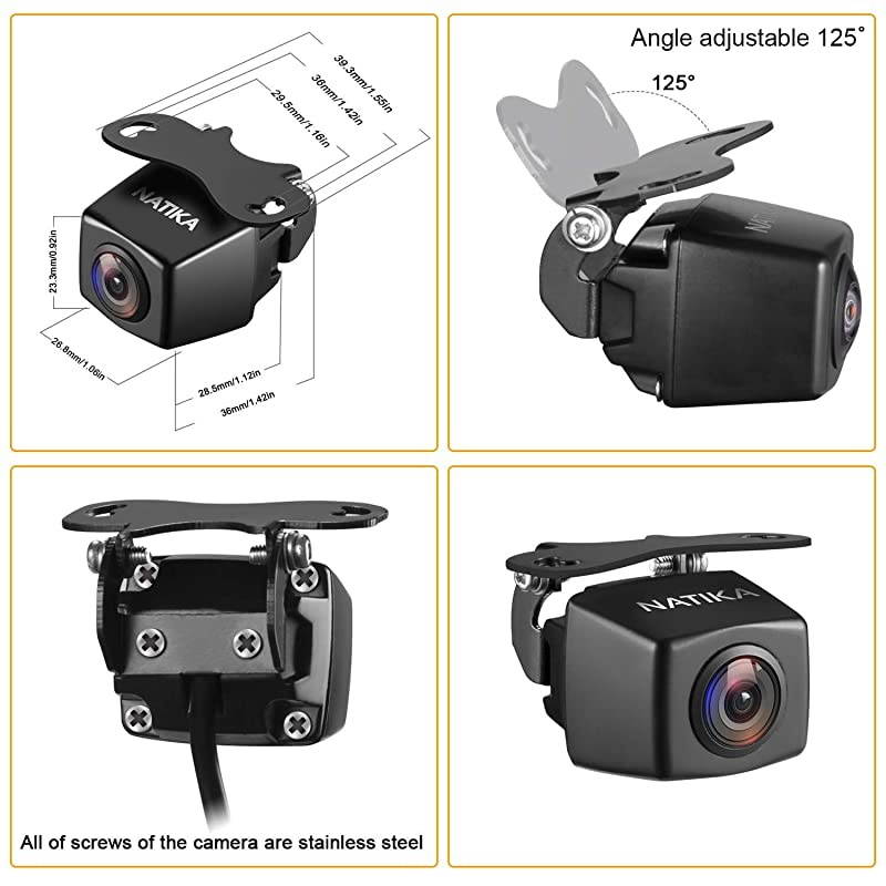 Backup Camera IP69K Waterproof Great Night Vision HD and Super Wide Angle Reverse Rear View Backup Camera for Cars Trucks SUV RV Van