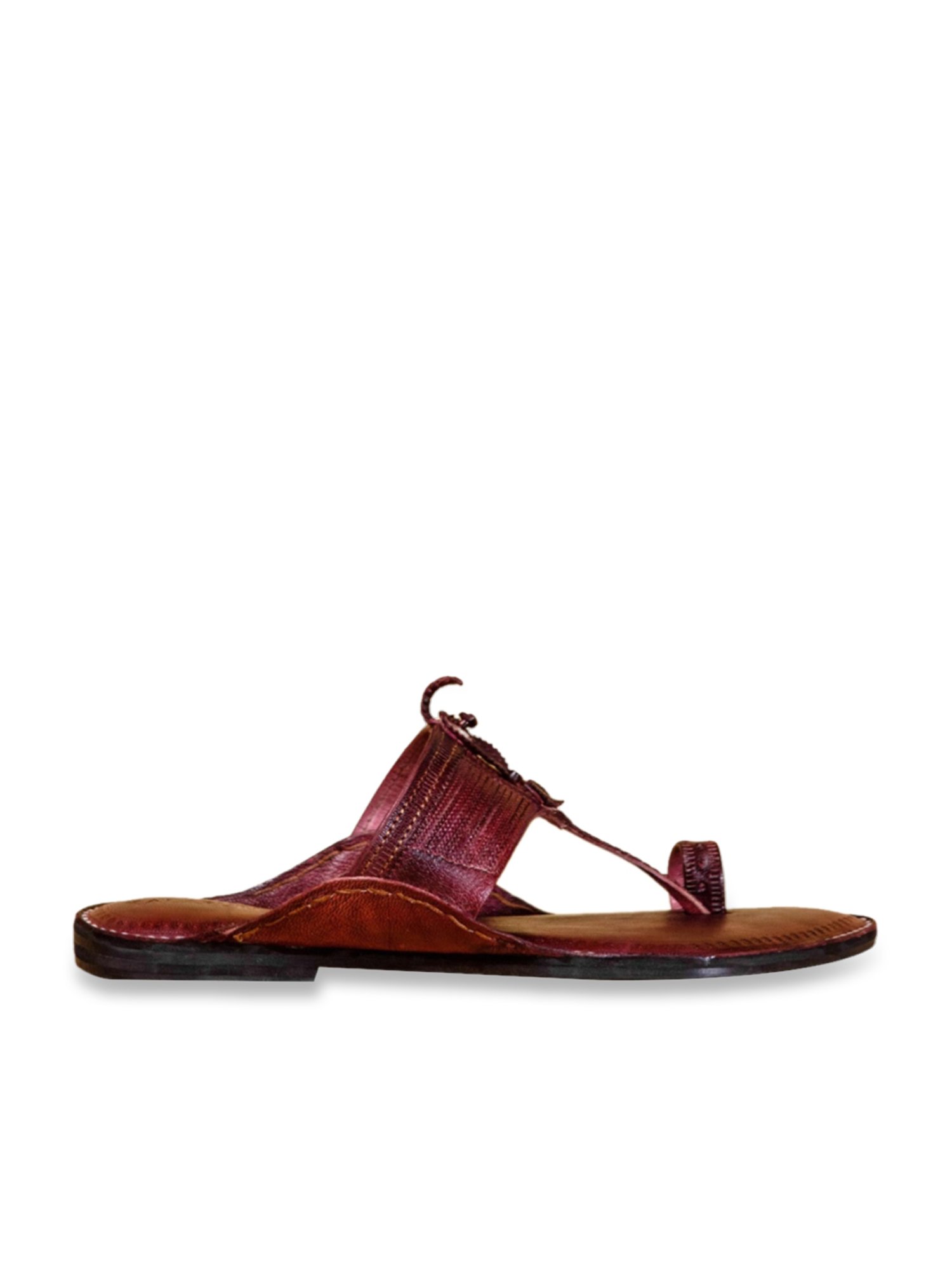 Kalapuri Men's Bordo Kolhapuri Sandals