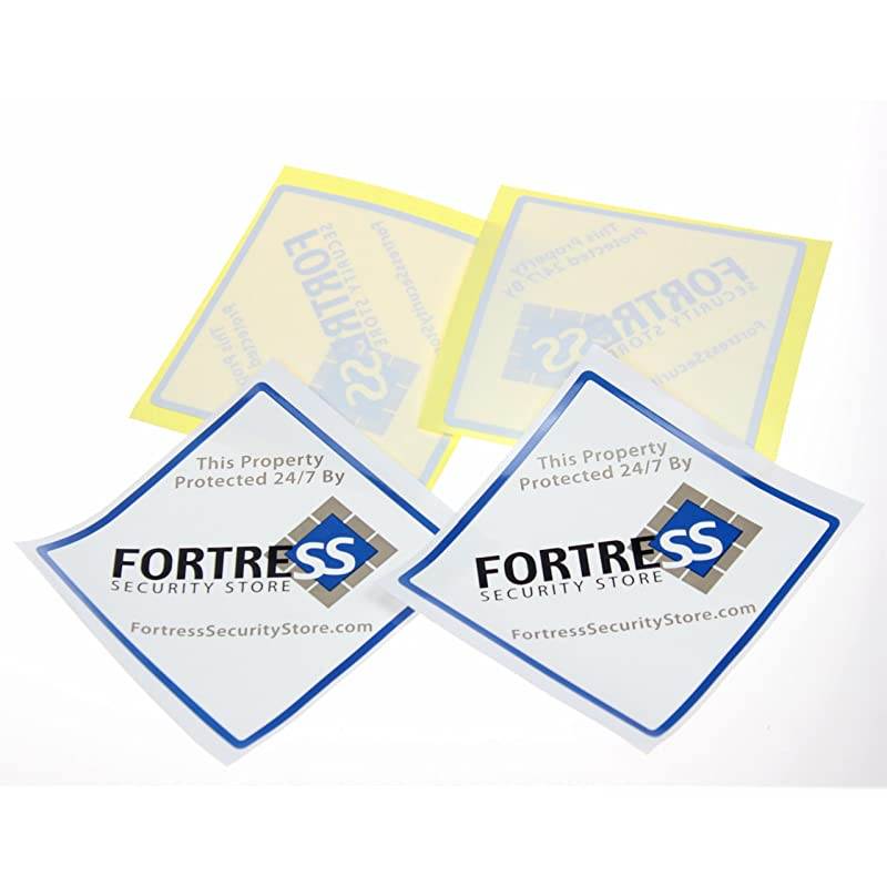 Window Sticker Pack of 4 Weather Resistant Vinyl with Adhesive Backing 4 by 4 inches