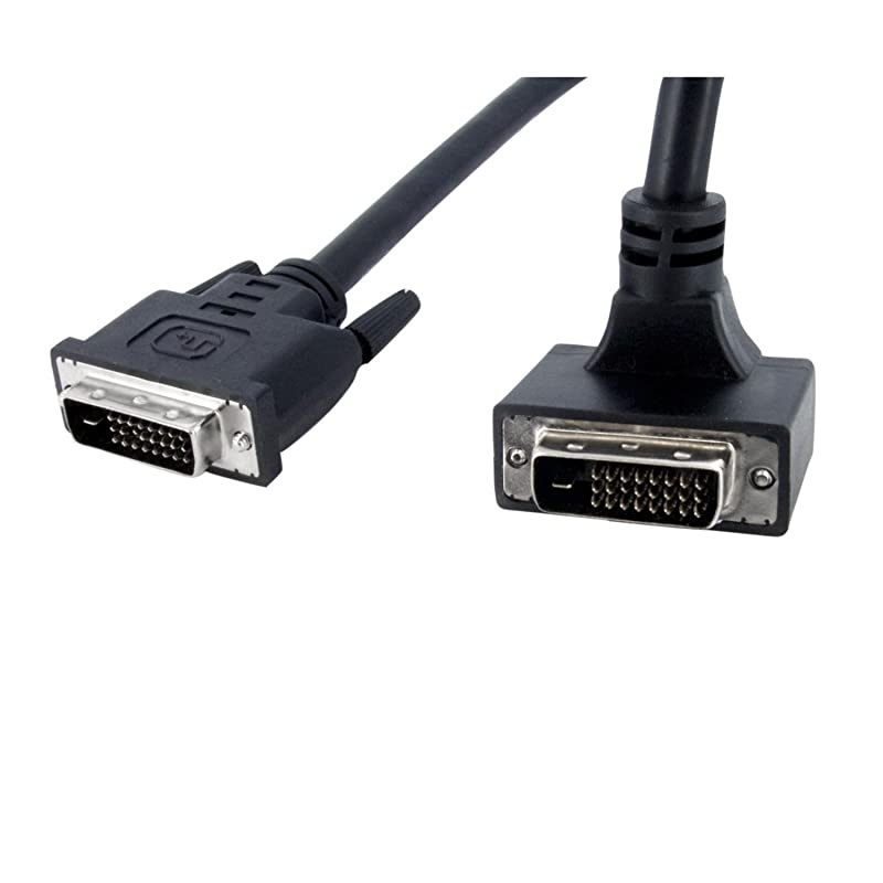 com 6 ft 90 Degree Down Angled Dual Link DVID Monitor Cable MM Male to Male 25 pin DVID Video Cable Black 6 Feet 2560x1600 DVIDDMMBA6