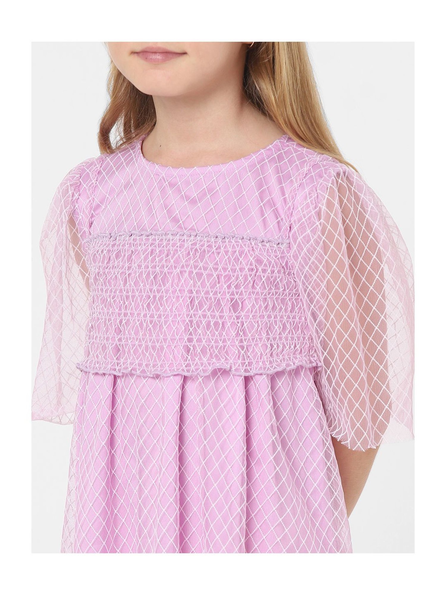 KIDS ONLY Lilac Self Design Dress