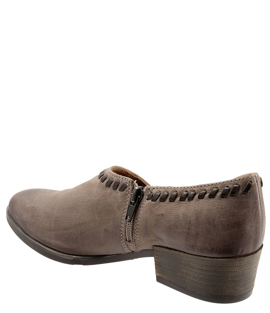 Bueno Lauren Asymmetric Leather Block Heel Slip-On Shooties