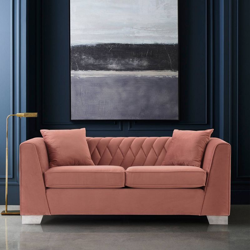 Ali Upholstered Loveseat Dark Shadow Blue - HOMES: Inside + Out