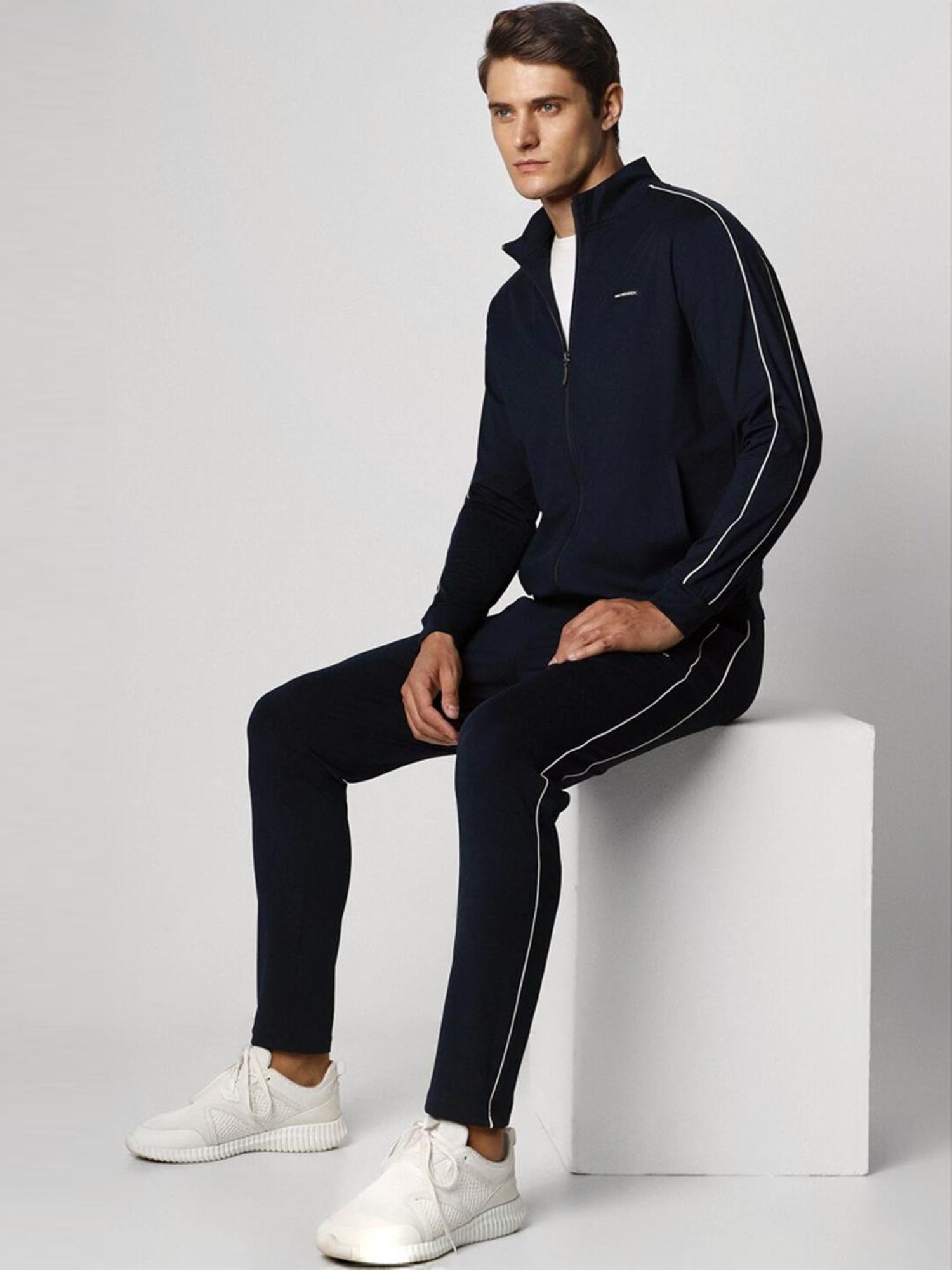 Vimal Jonney Light Mud Cotton Regular Fit Tracksuit