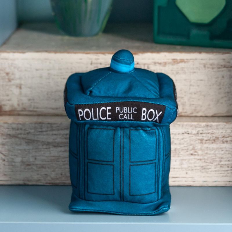 Seven20 Doctor Who 4.5-Inch Plush TARDIS and 13th Doctor Enamel Collector Pin