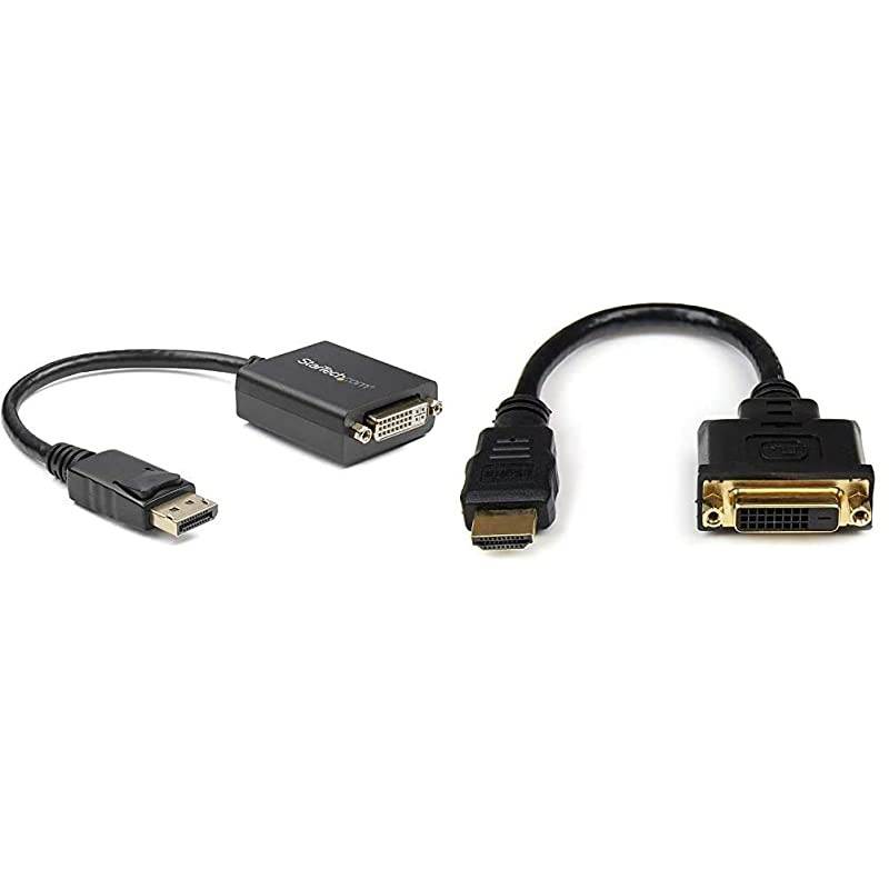 com DisplayPort to DVID Adapter 1920x1200 Passive DVI Video Converter with Latching DP Connector DP2DVI2 HDMI Male to DVI Female Adapter 8in 1080p DVID Gender Changer Cable