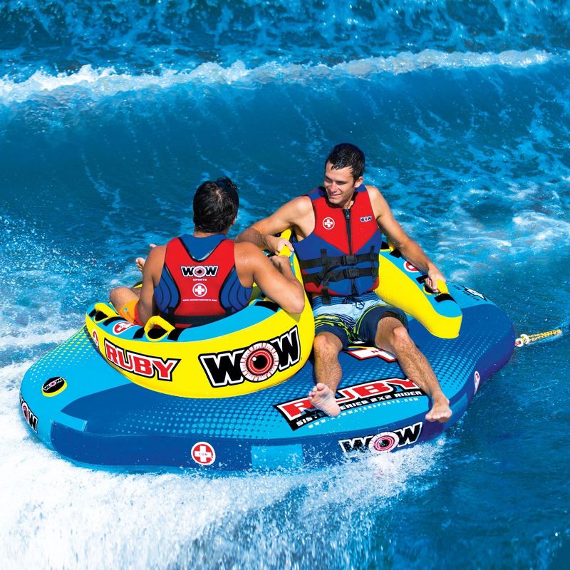 WOW Watersports 15-1060 Ruby 2P Sister 2 Person Towable Tube w/ Handles, Blue