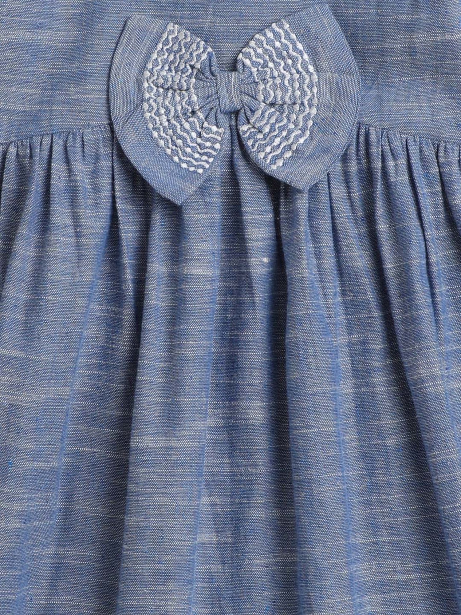 The Magic Wand Kids Blue Cotton Applique Dress