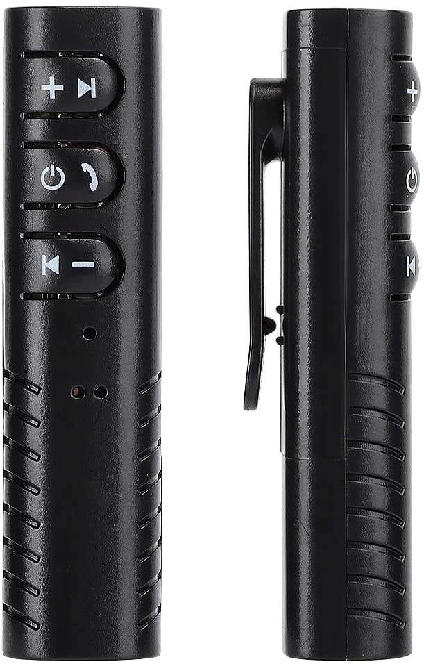 Sugoyi 3.5mm Male?to?Male Audio Connector Bluetooth Audio Receiver Speaker, Bluetooth Audio Receiver, High Reliability Bluetooth Adapter, Compatible with Bluetooth(Black)