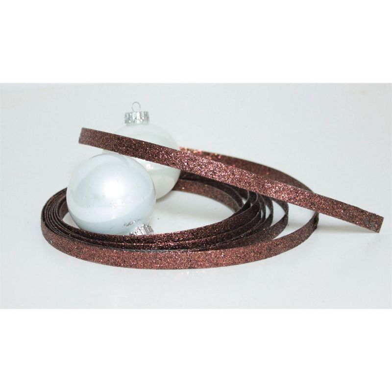 Melrose Bronze Glittered Christmas Craft Ribbon 1" x 15 Yards