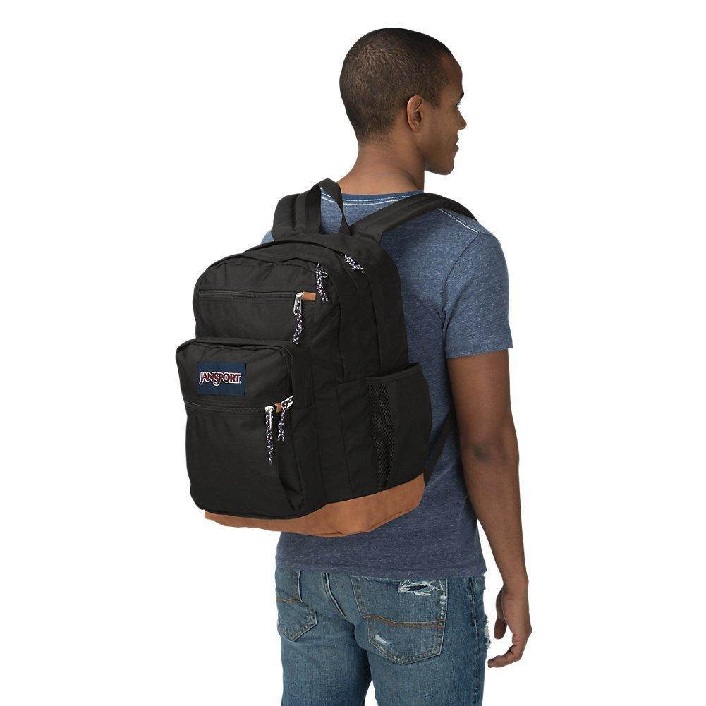 jansport mens classic mainstream cool student backpack  black / 17.7h x 12.8w x 5.5d