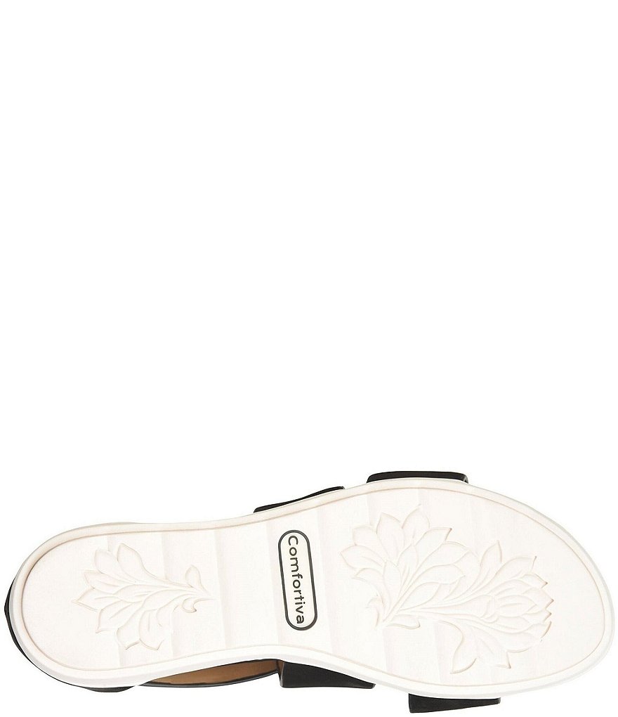 Comfortiva Pacifica Nubuck Criss-Cross Strap Sporty Wedge Sandals