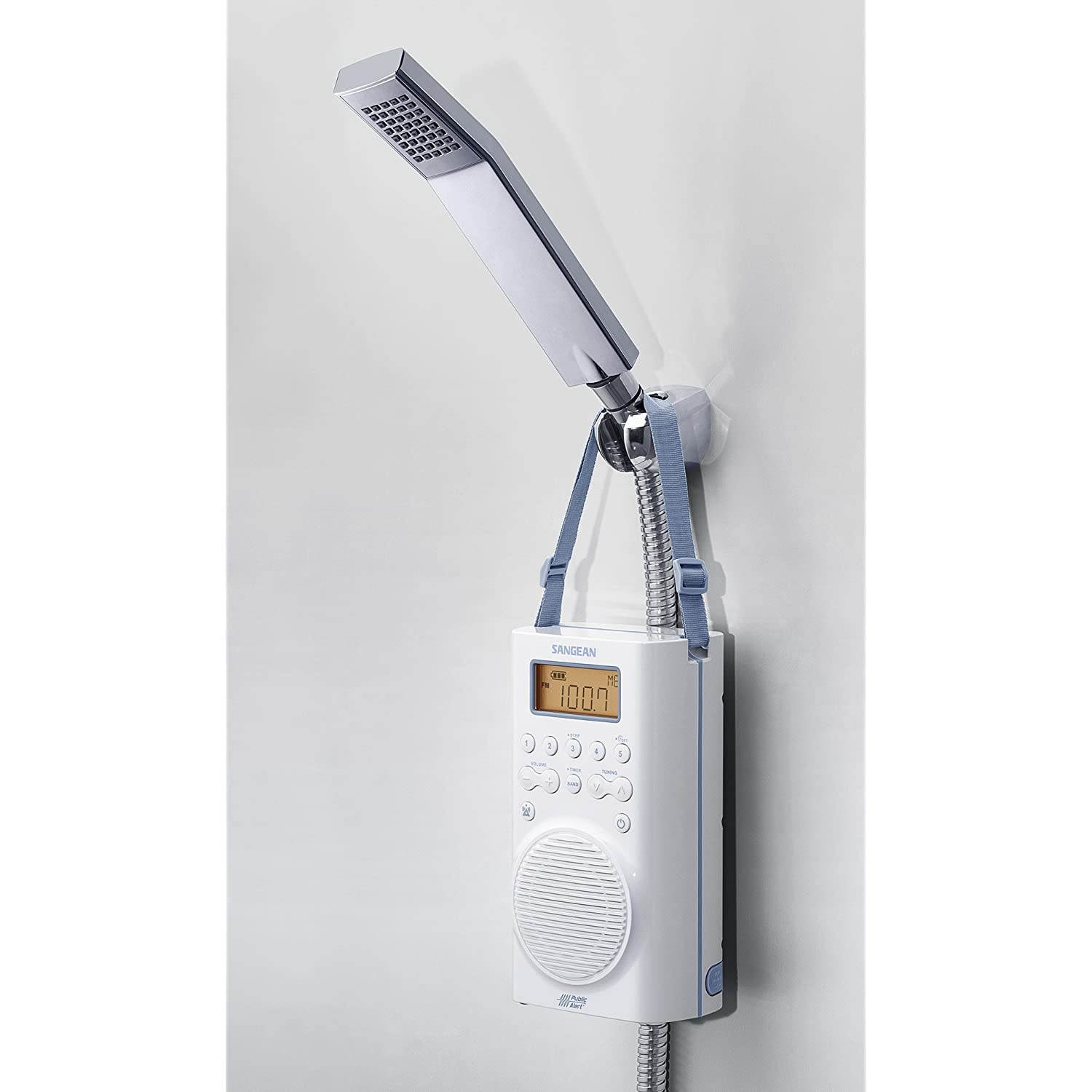 Sangean H205 AM/FM Weather Alert Waterproof Shower Radio