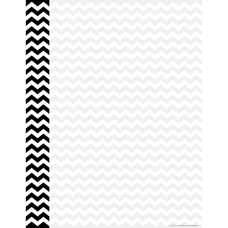 Barker Creek 200ct 4 Designs Paper Set Chevron and Stripes